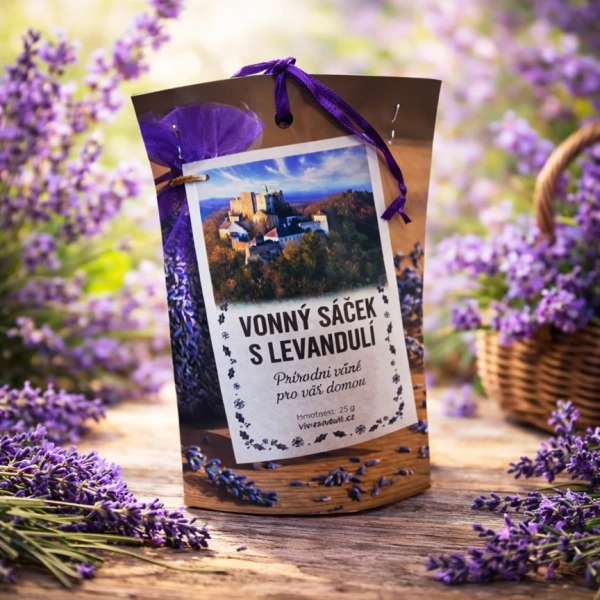 Pytlíček s levandulí , organza, 25 g - buchlov v zimě